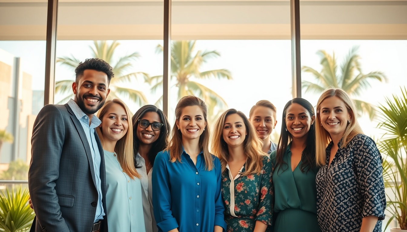 Maria Rivera and the Rivera Law team in their bright Miami office